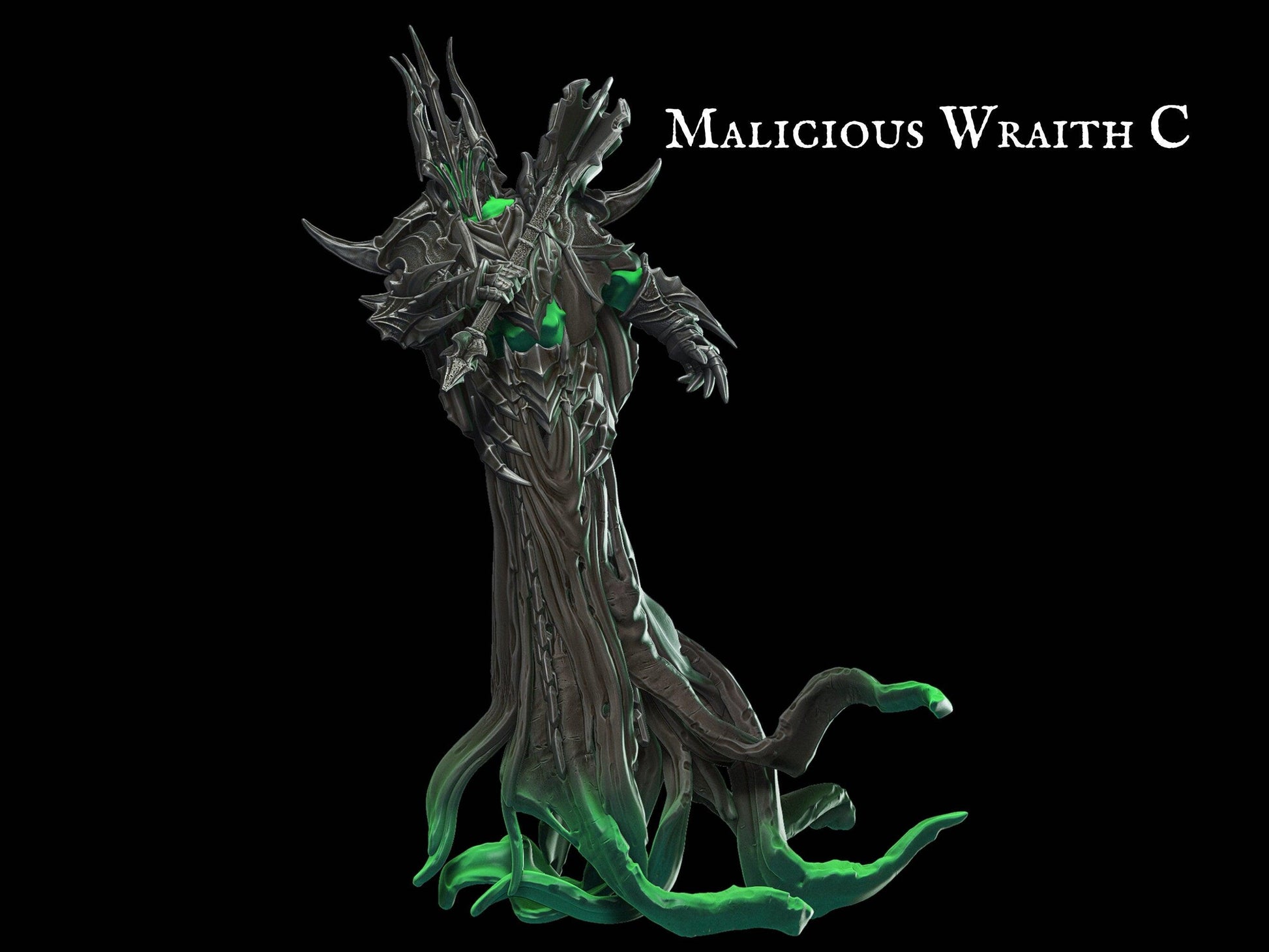 Malicious Wraith Miniature - 3 Poses - 28mm scale Tabletop gaming DnD Miniature Dungeons and Dragons, dnd 5e dungeon master gift - Plague Miniatures