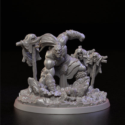 Marhem God Warrior Miniature | Mighty Orc for Tabletop Adventures | 32mm Scale - Plague Miniatures