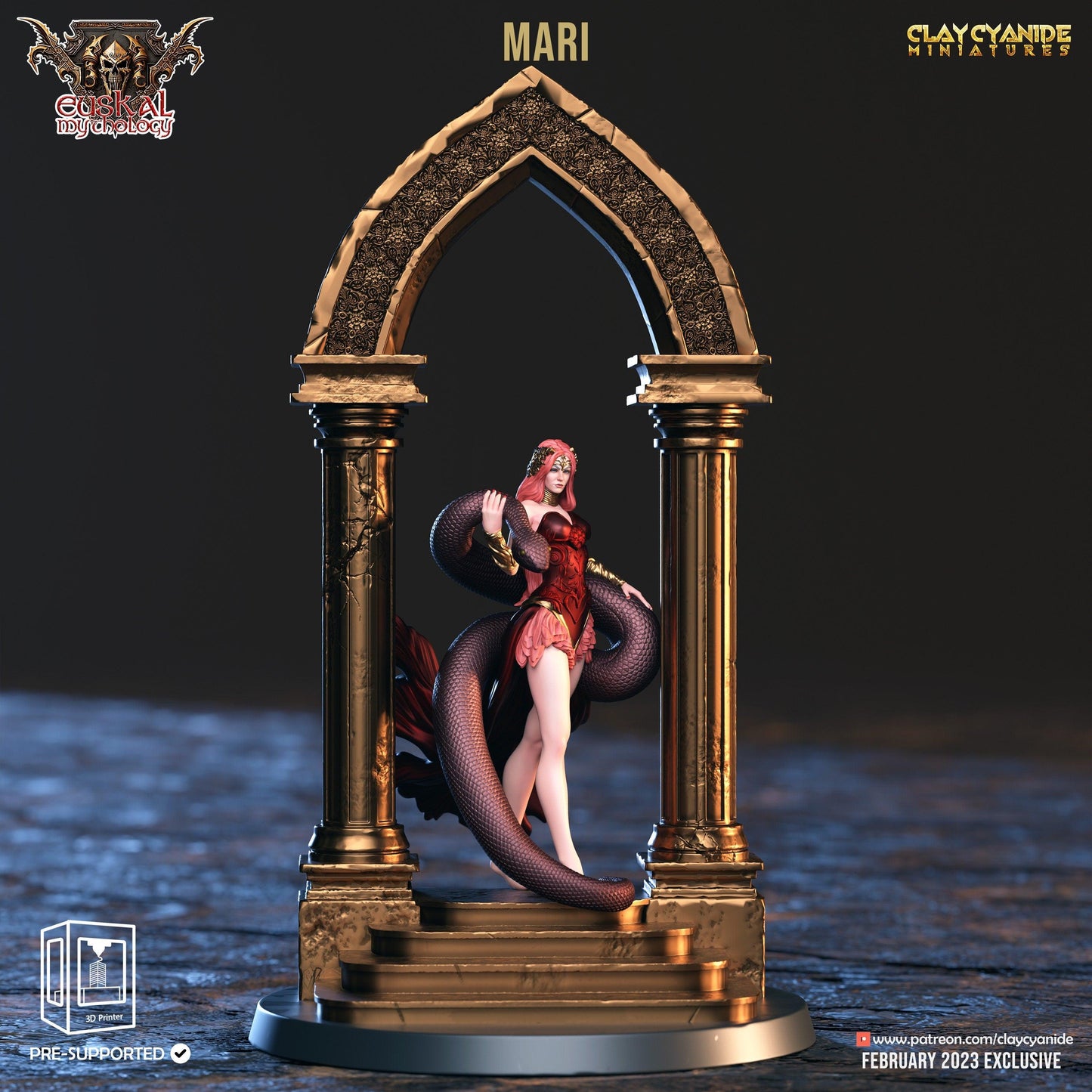 Mari Miniature | Enigmatic Goddess of the Mountains | 32mm Scale - Plague Miniatures