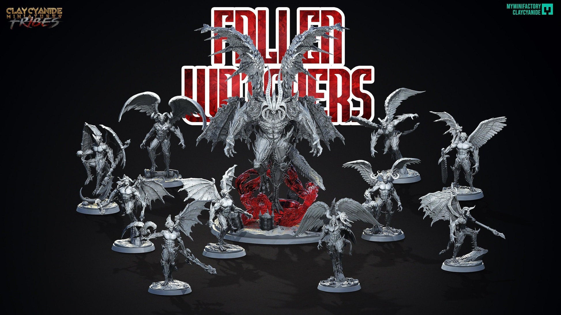 Marrock the Fallen Watcher Miniature | Demon Boss Monster for Tabletop Gaming | 32mm Scale - Plague Miniatures