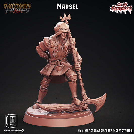 Marsel Reaper Miniature | Grim Human Executioner of Doom for Tabletop RPGs | 32mm Scale - Plague Miniatures