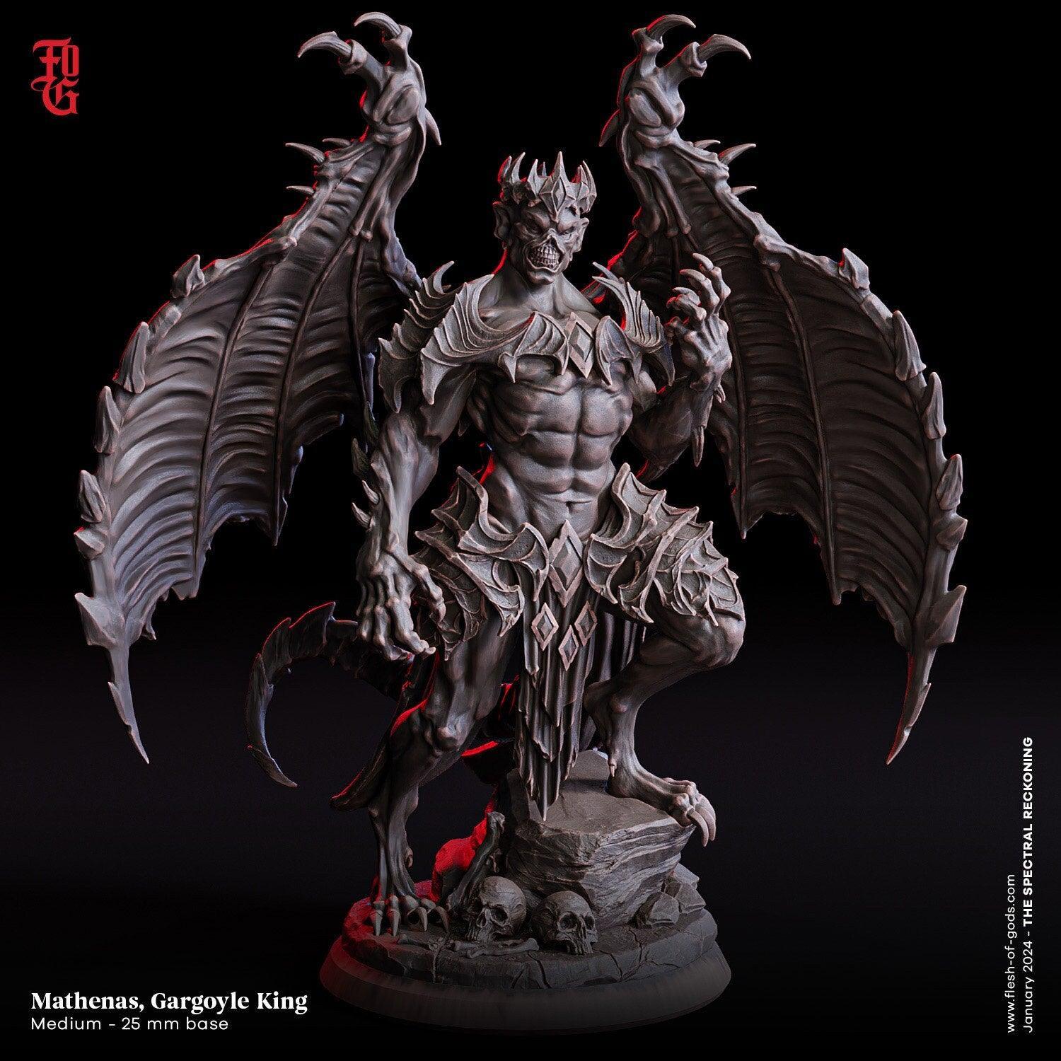 Mathenas, Gargoyle King Miniature | Undead Gargoyle for Tabletop