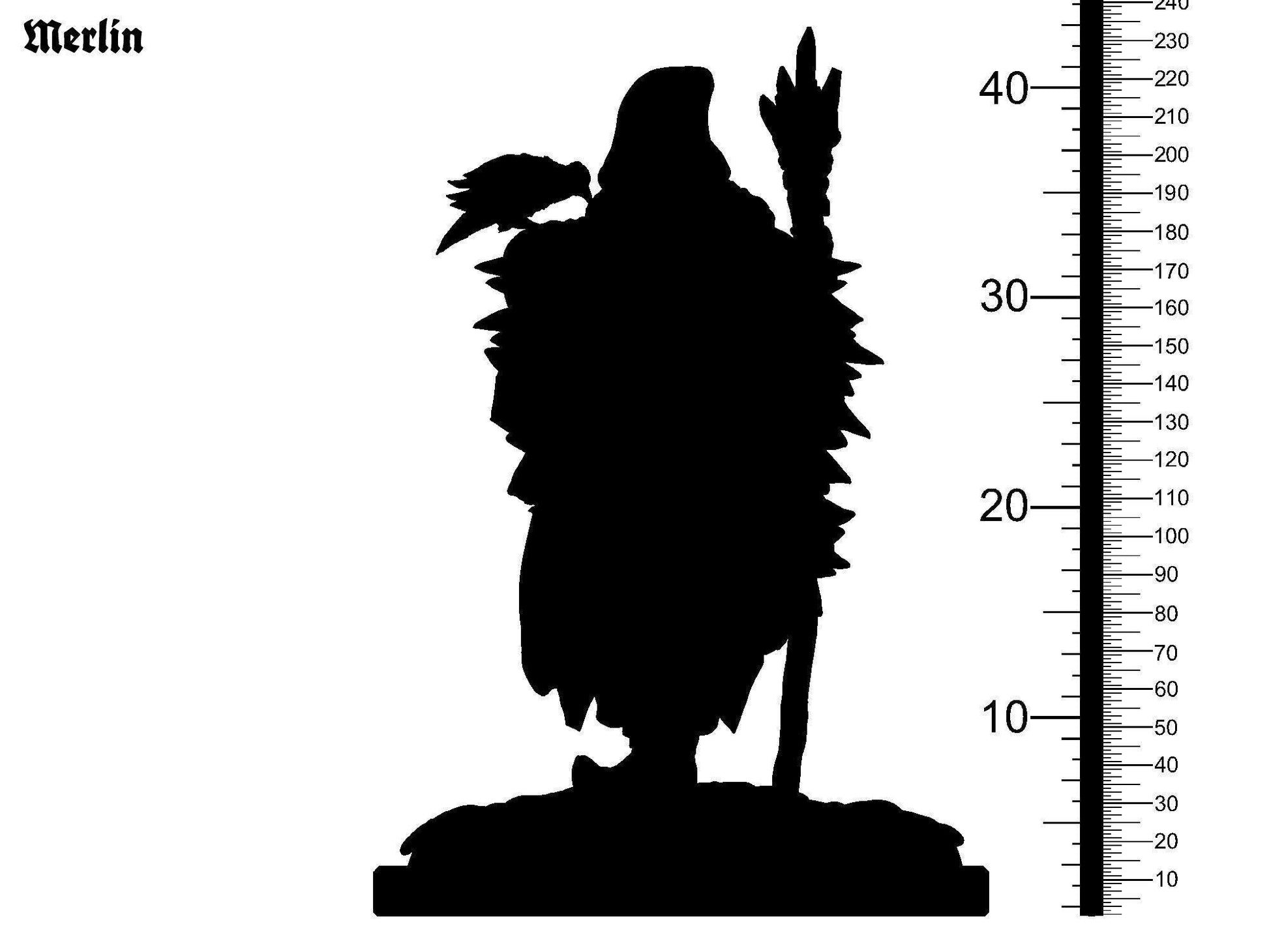 Merlin Wizard Miniature | Legendary Enchanter for Tabletop RPGs | 32mm Scale - Plague Miniatures