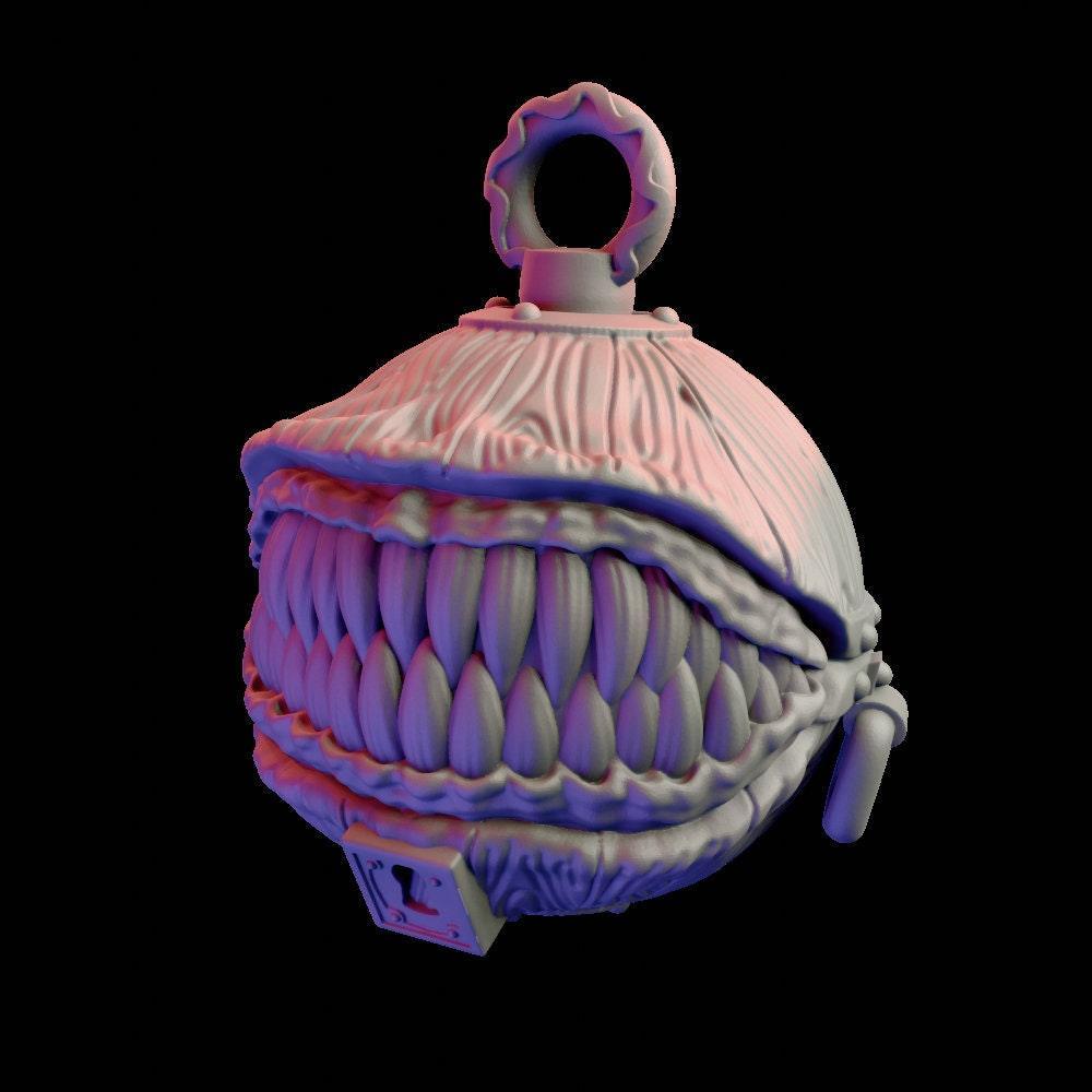 Mimic Chest Christmas DnD Ornament | Tabletop Gaming | DnD Miniature | Dungeons and Dragons, DnD Christmas Gift Christmas Decor - Plague Miniatures
