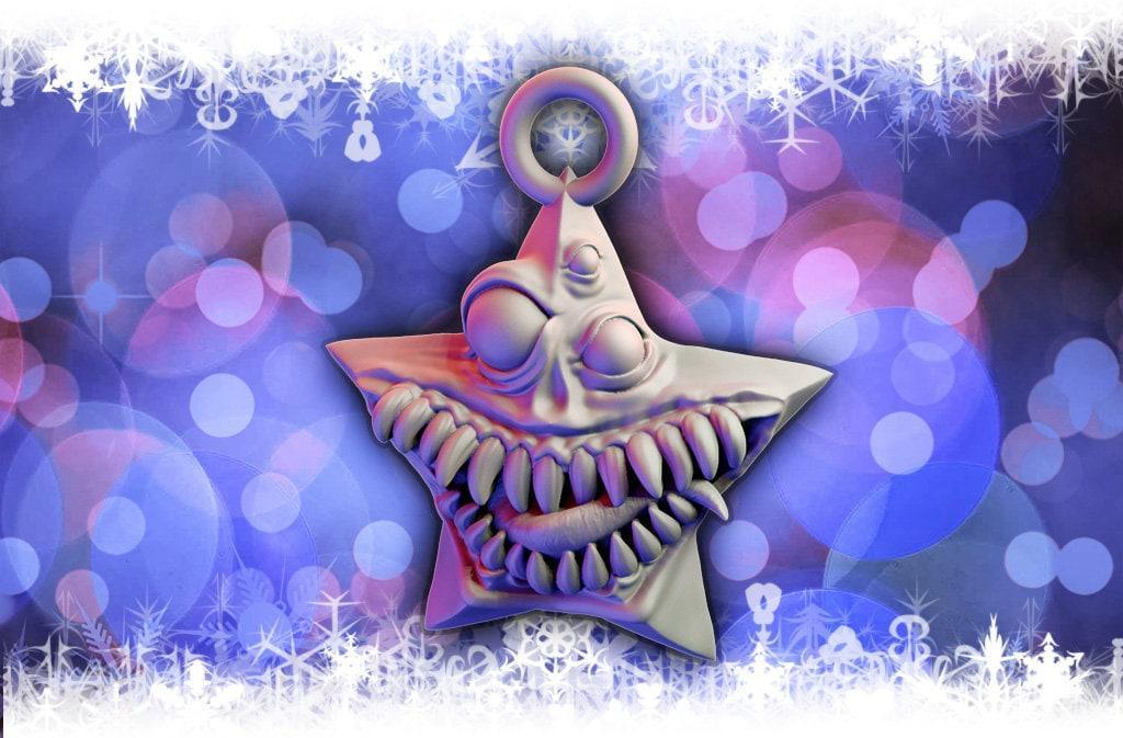 Mimic Star Christmas DnD Ornament | Tabletop Gaming | DnD Miniature | Dungeons and Dragons,DnD Christmas Gift - Plague Miniatures