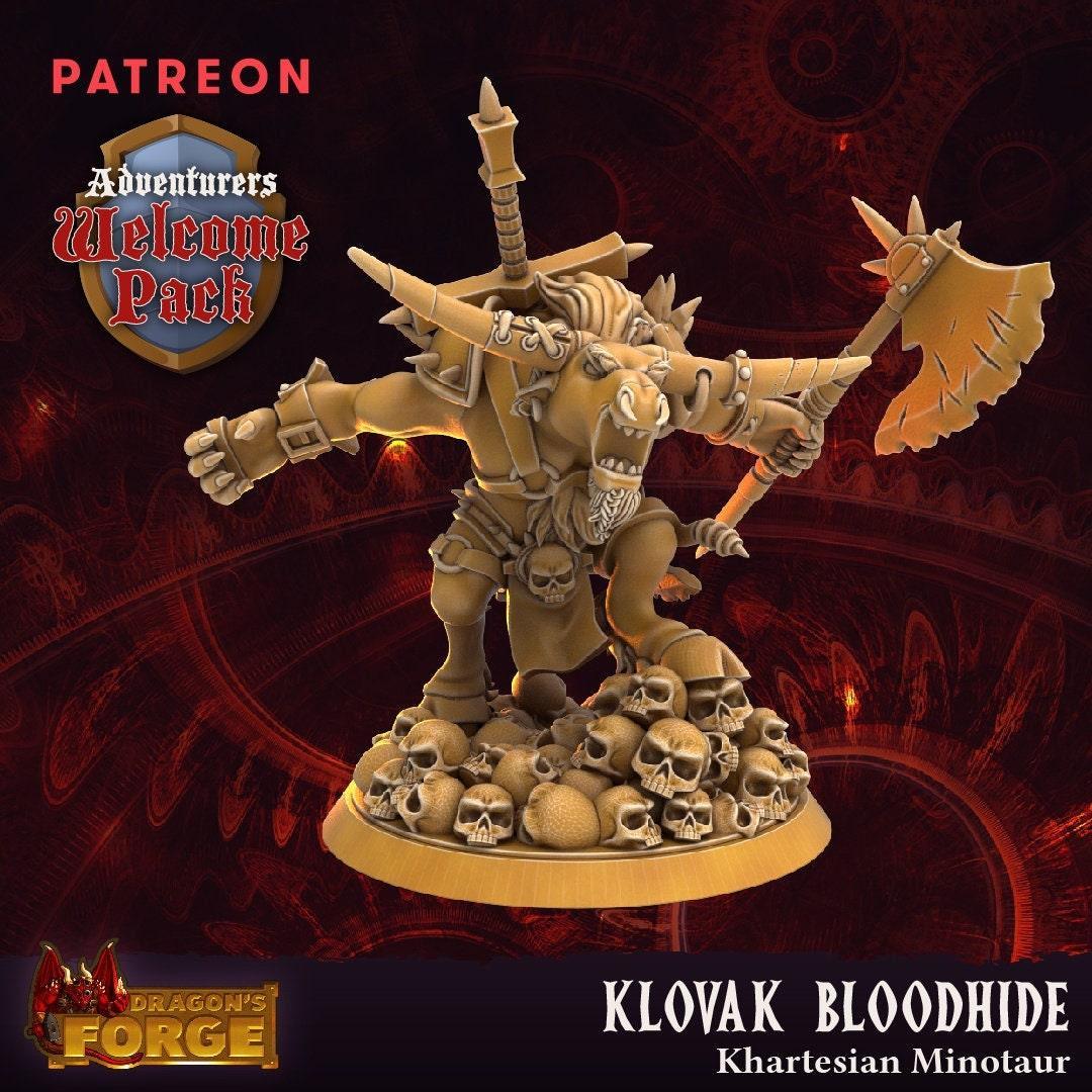 Minotaur Warrior Miniature | Dragon's Forge | 32mm Scale | High Detail | Tabletop Gaming | DnD Miniature | Dungeons and Dragons - Plague Miniatures