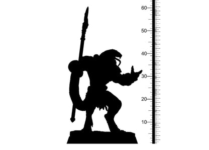 Moab Yuan-Ti Spear Warrior Miniature | Lethal Serpent Hybrid for TTRPGs | 32mm Scale - Plague Miniatures