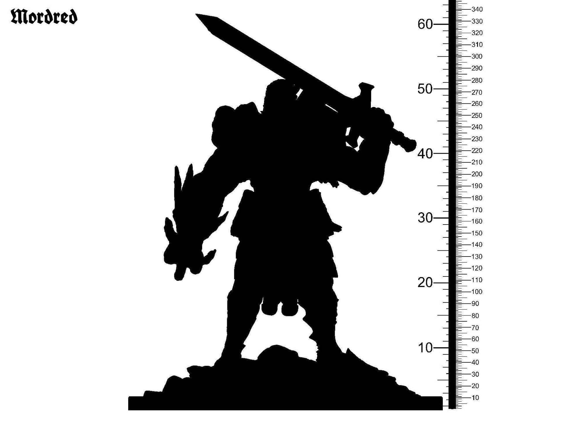 Mordred Miniature | Enigmatic Figure from the King Arthur Mythos for Tabletop RPGs | 32mm Scale - Plague Miniatures