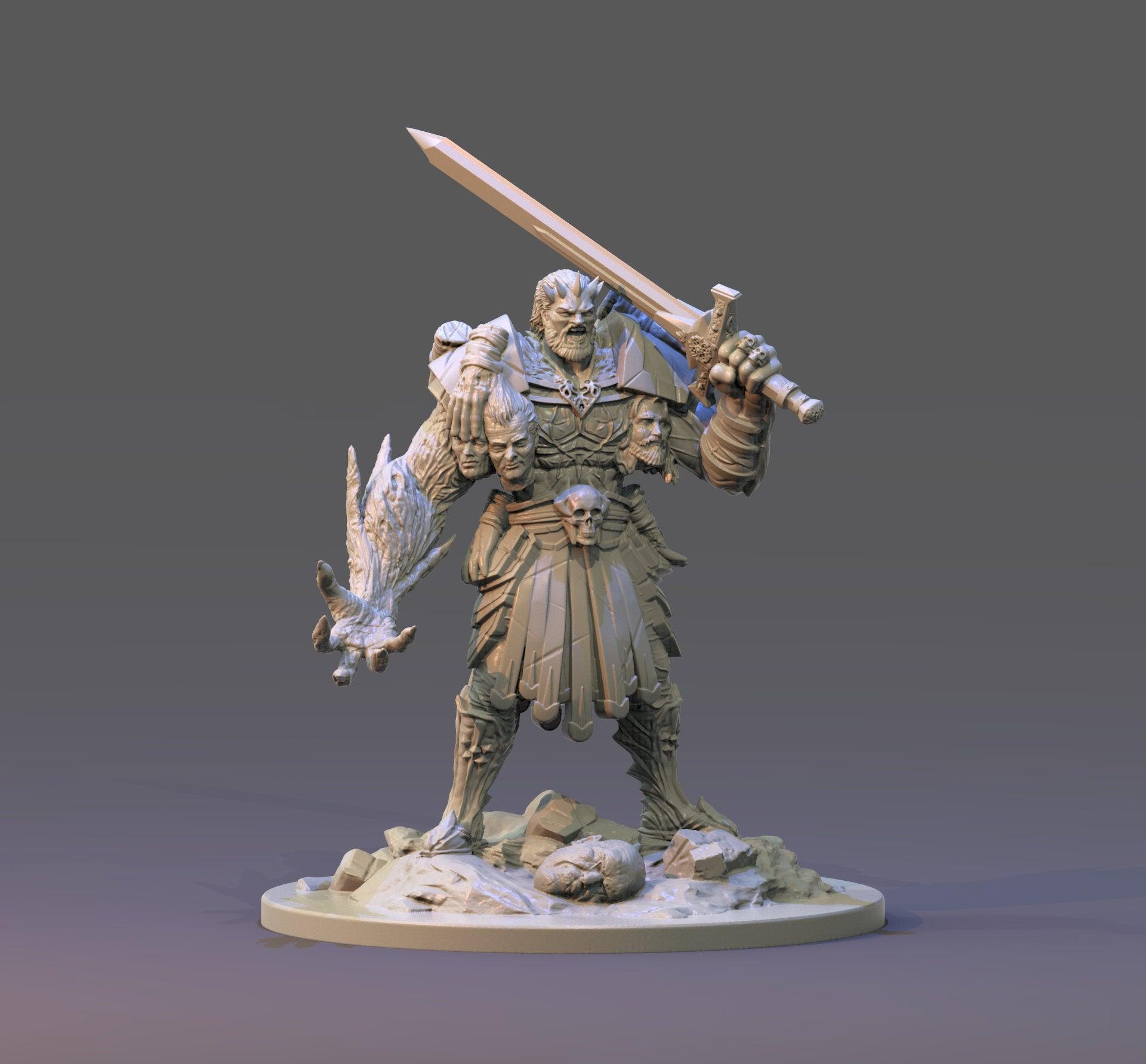 Mordred Miniature | Enigmatic Figure from the King Arthur Mythos for Tabletop RPGs | 32mm Scale - Plague Miniatures
