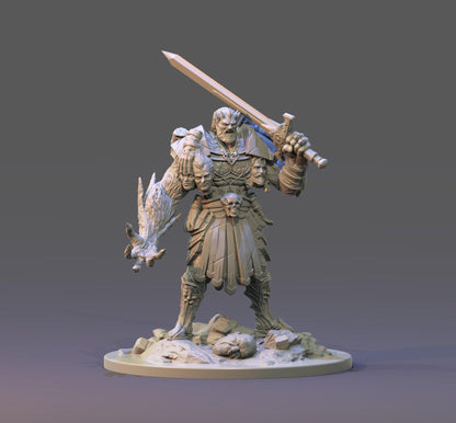 Mordred Miniature | Enigmatic Figure from the King Arthur Mythos for Tabletop RPGs | 32mm Scale - Plague Miniatures