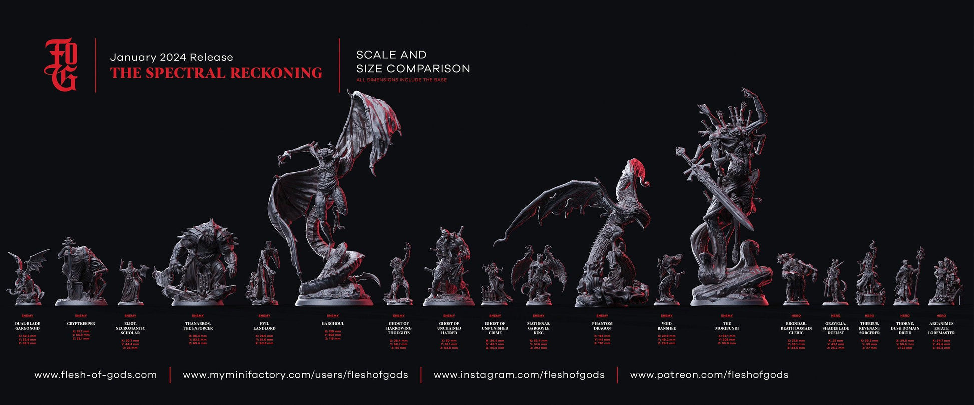Moribundi Huge Monster Miniature | Large Aberration Boss for Tabletop Battles | 75mm Base - Plague Miniatures