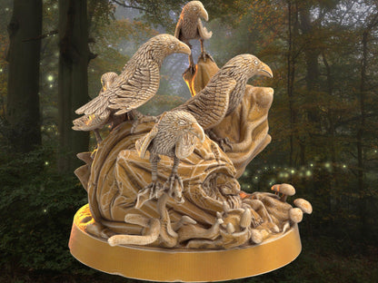 Murder of Crows Miniature | Dragon's Forge | 32mm DnD 5e | Tabletop Gaming DnD Miniature | Dungeons and Dragon bird miniature - Plague Miniatures