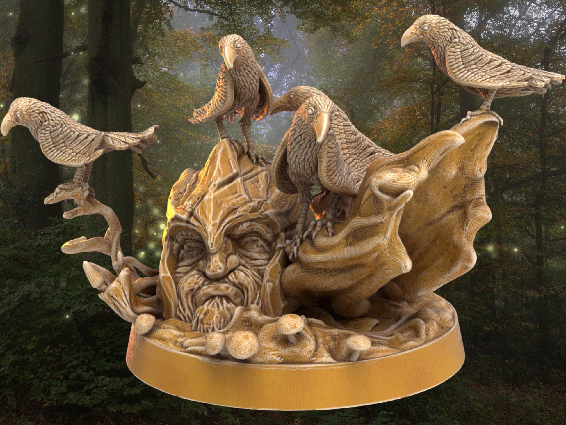 Murder of Crows Miniature | Dragon's Forge | 32mm DnD 5e | Tabletop Gaming DnD Miniature | Dungeons and Dragon bird miniature - Plague Miniatures