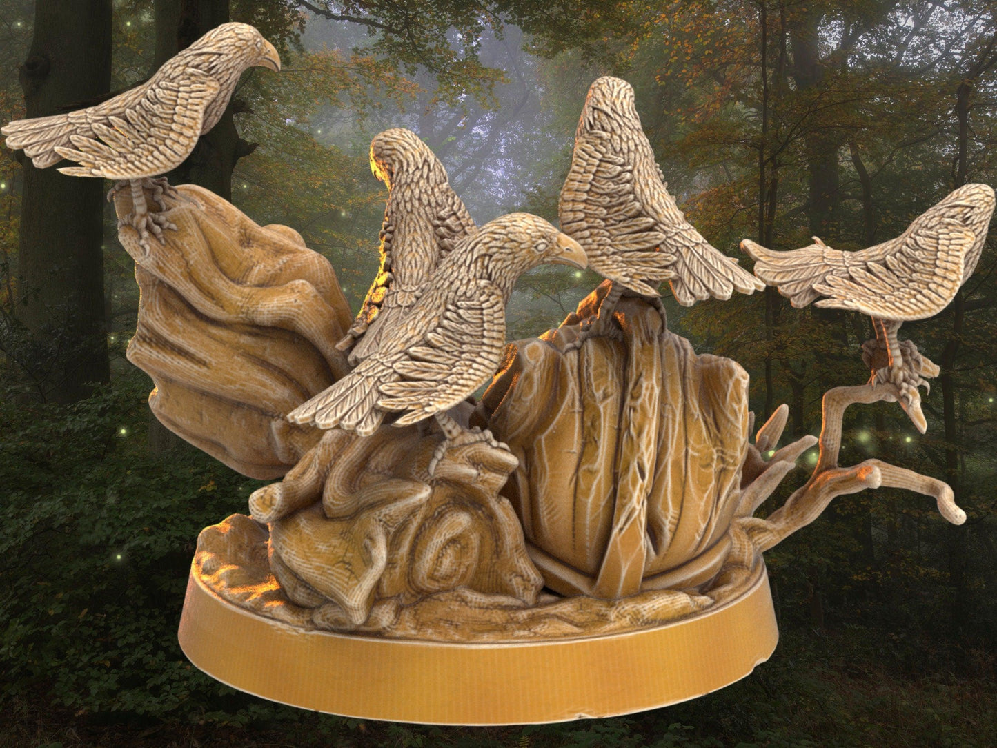 Murder of Crows Miniature | Dragon's Forge | 32mm DnD 5e | Tabletop Gaming DnD Miniature | Dungeons and Dragon bird miniature - Plague Miniatures