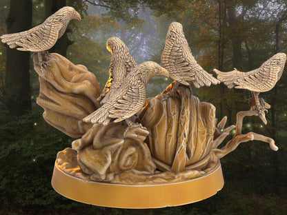 Murder of Crows Miniature | Dragon's Forge | 32mm DnD 5e | Tabletop Gaming DnD Miniature | Dungeons and Dragon bird miniature - Plague Miniatures