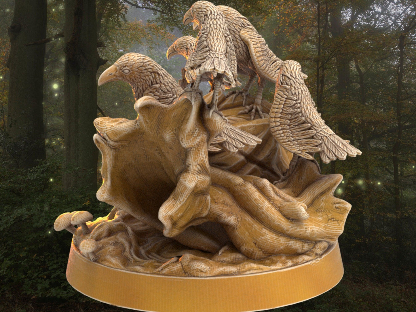 Murder of Crows Miniature | Dragon's Forge | 32mm DnD 5e | Tabletop Gaming DnD Miniature | Dungeons and Dragon bird miniature - Plague Miniatures