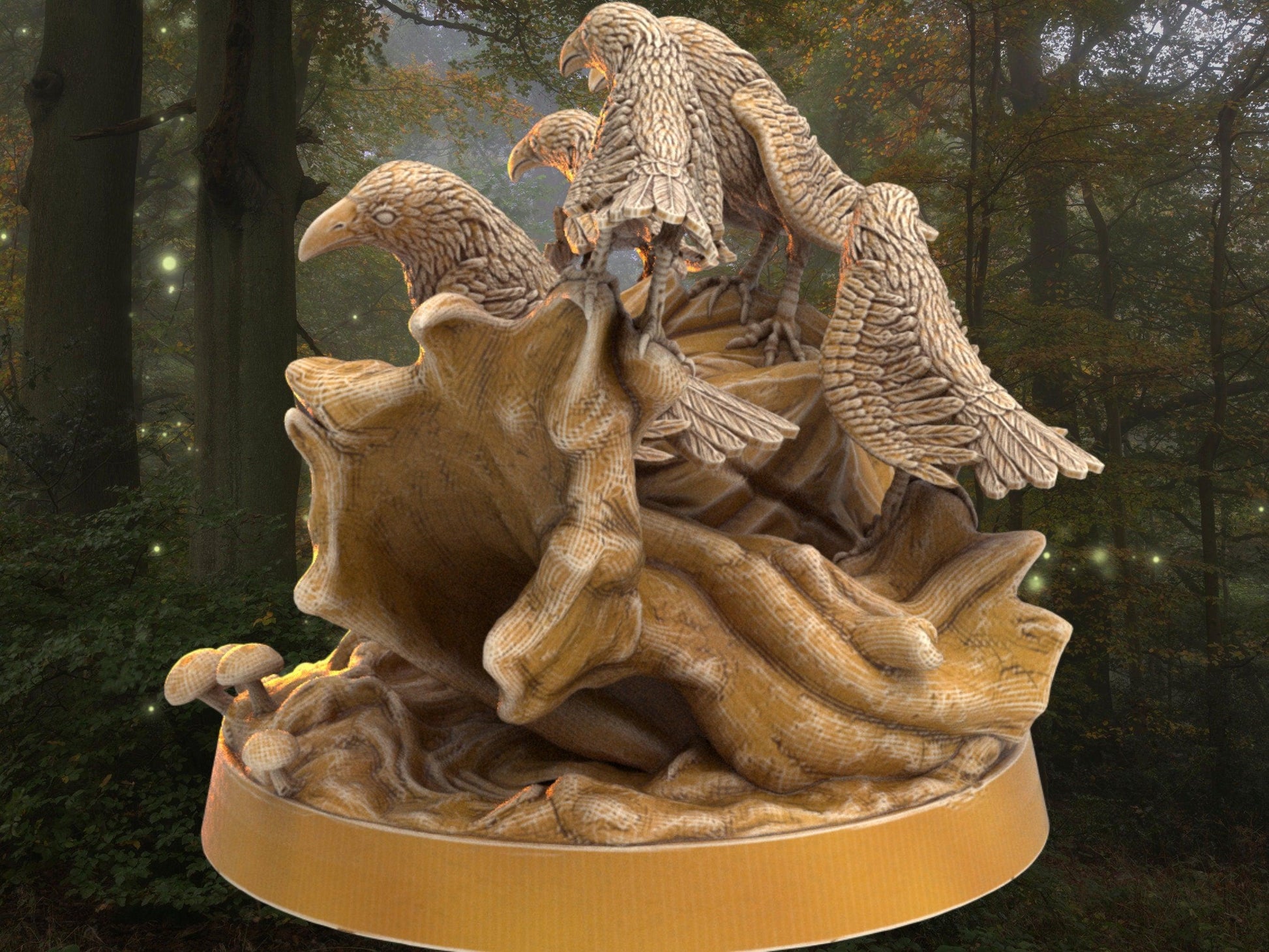 Murder of Crows Miniature | Dragon's Forge | 32mm DnD 5e | Tabletop Gaming DnD Miniature | Dungeons and Dragon bird miniature - Plague Miniatures