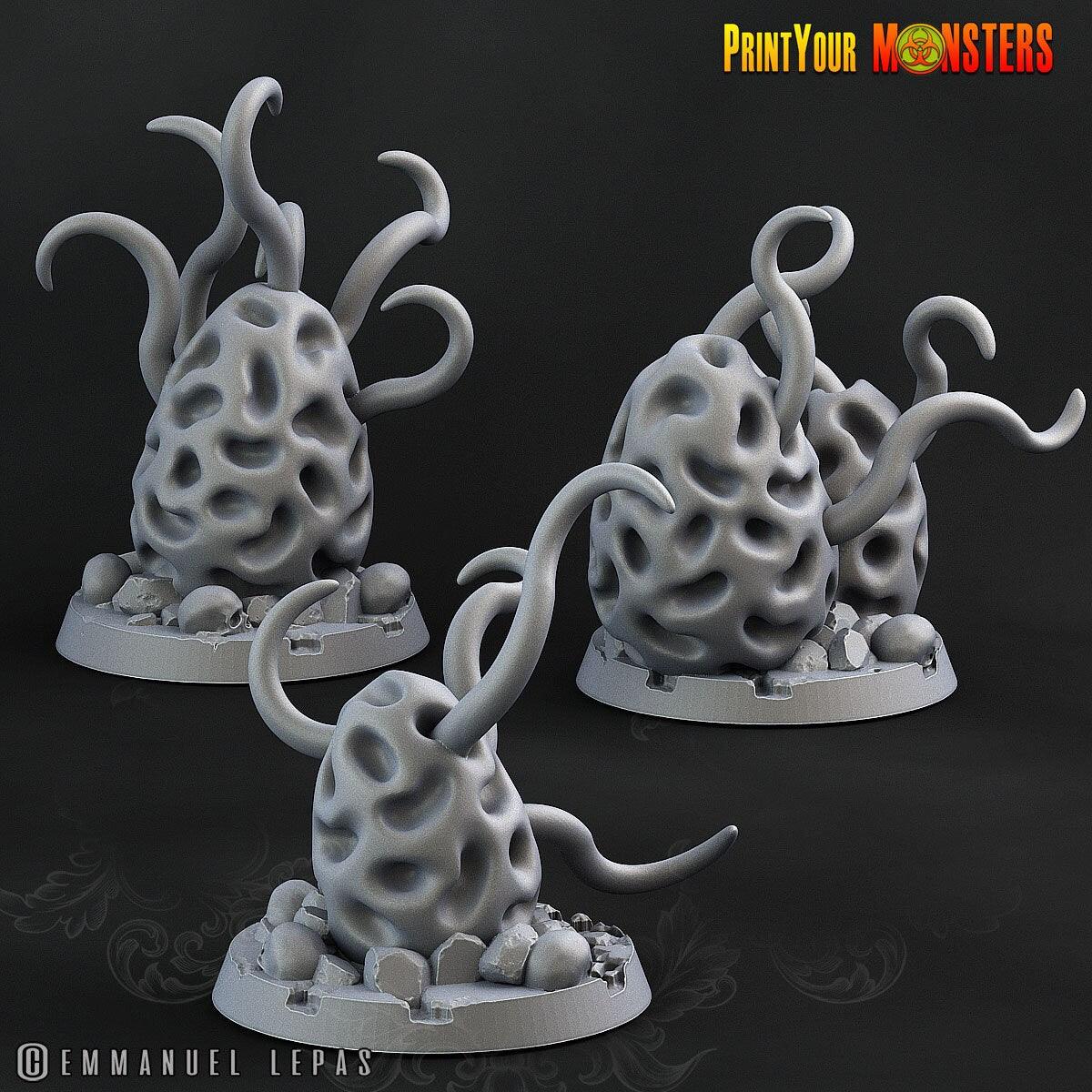 Mushroom Tentacle Monsters Set | Trio of Fungal Aberrations - Plague Miniatures