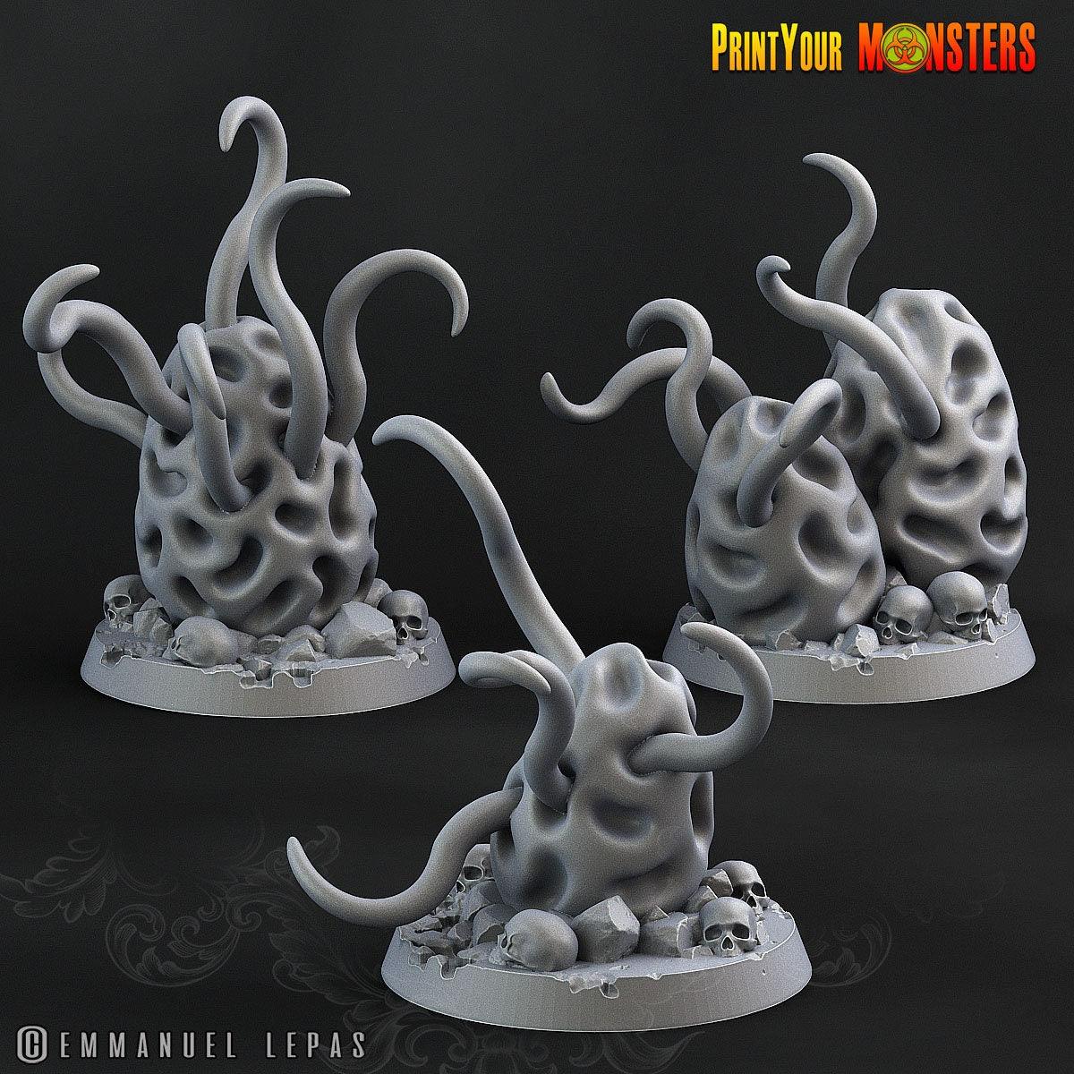 Mushroom Tentacle Monsters Set | Trio of Fungal Aberrations - Plague Miniatures