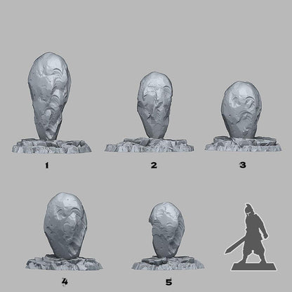 Mystical Ice Rocks Miniatures | Winter Wargaming Terrain | 28mm or 32mm Scale - Plague Miniatures