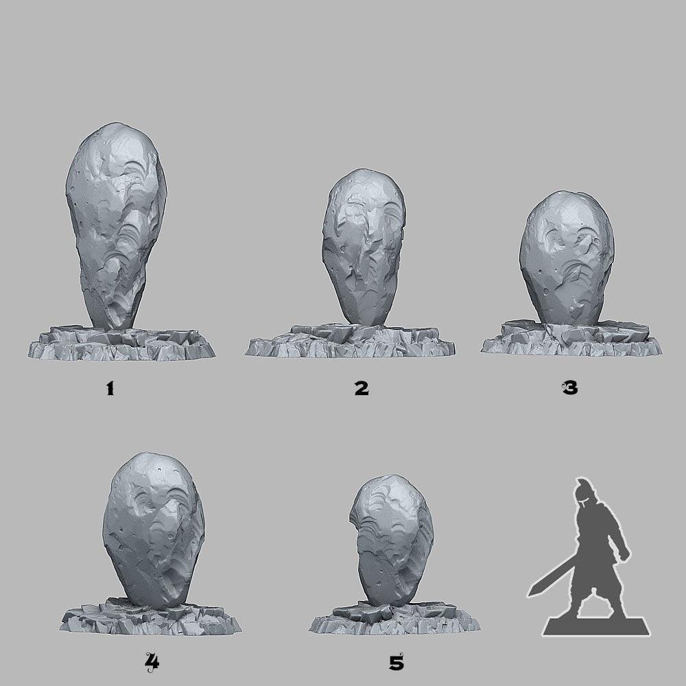 Mystical Ice Rocks Miniatures | Winter Wargaming Terrain | 28mm or 32mm Scale - Plague Miniatures