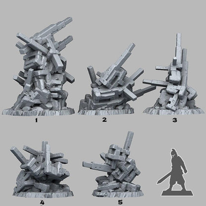 Natural Trap Stone Miniatures | Wargaming Terrain Set | 28mm or 32mm Scale - Plague Miniatures