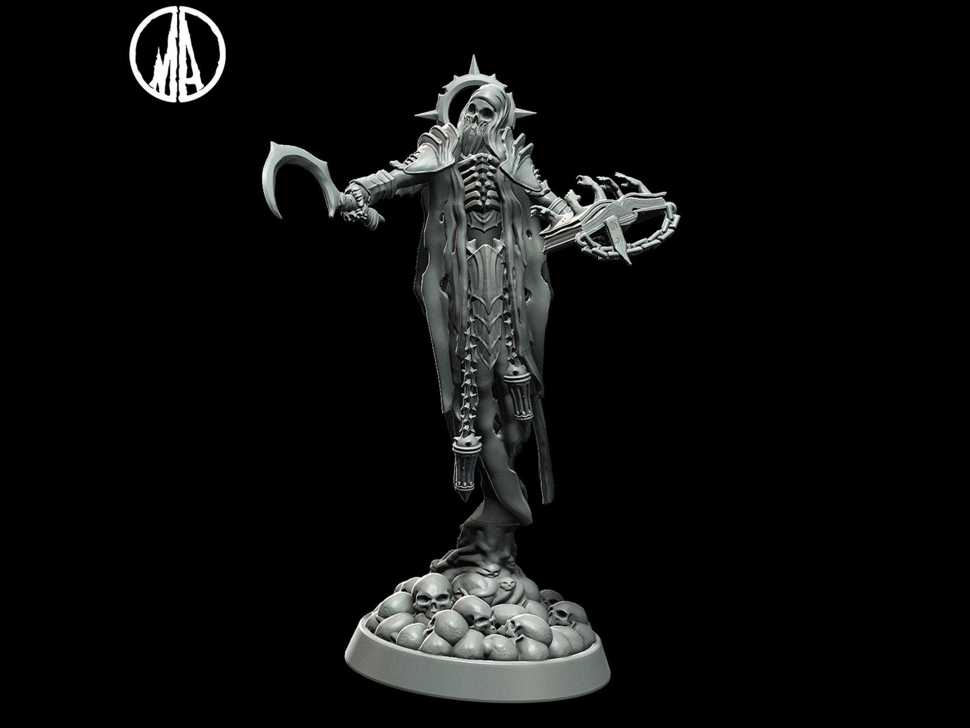 Necromancer Miniature Skeleton Miniature Undead Miniature - 3 Poses - 28mm scale Tabletop gaming DnD Miniature Dungeons and Dragons,dnd 5e - Plague Miniatures