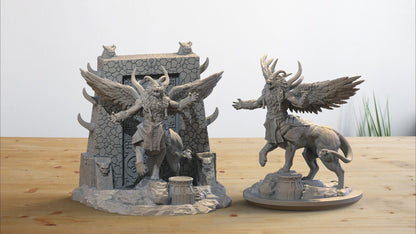 Nergal Miniature | Demon Lord Diorama Set | 32mm Scale - Plague Miniatures