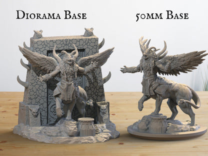 Nergal Miniature | Demon Lord Diorama Set | 32mm Scale - Plague Miniatures