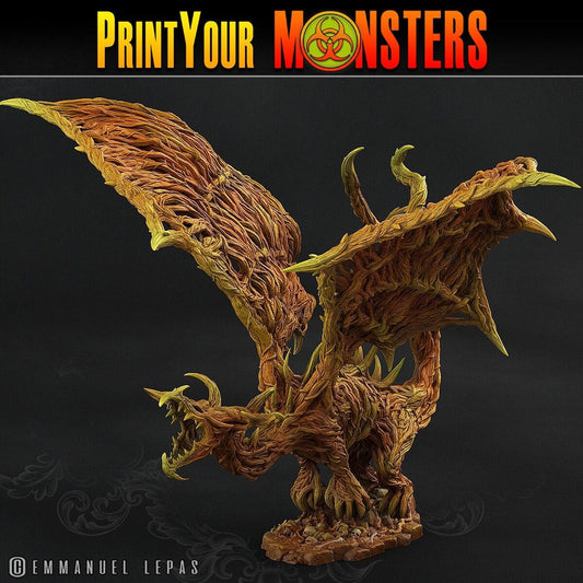 Nightmare Forest Dragon for Tabletop Gaming | Large Undead Forest Dragon - Plague Miniatures