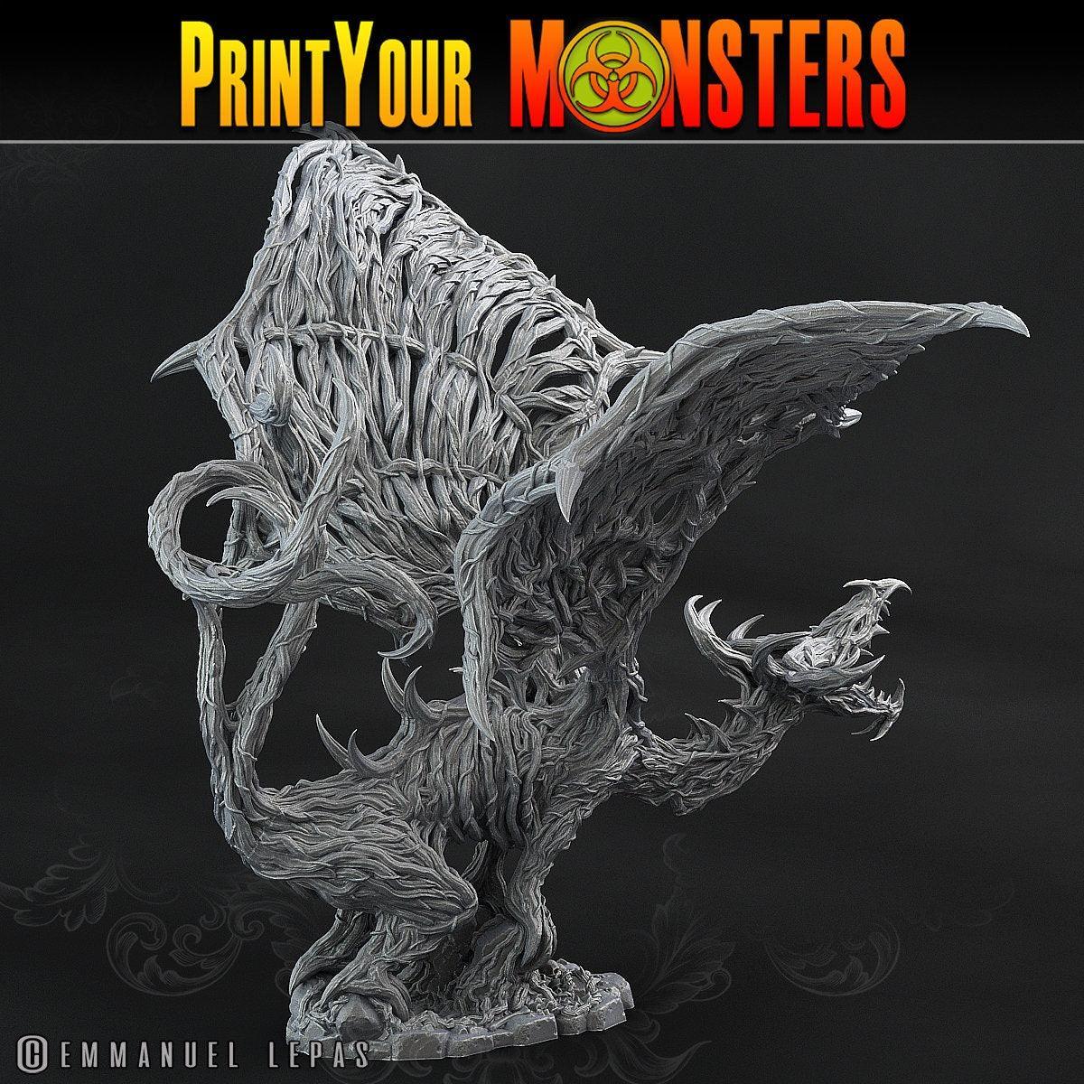 Nightmare Forest Dragon for Tabletop Gaming | Large Undead Forest Dragon - Plague Miniatures