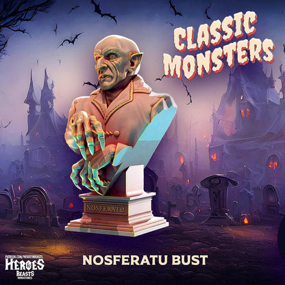 Nosferatu Miniature Bust Miniature | Classic Monsters | Resin Display DnD Miniature | Dungeons and Dragons, DnD 5e Feature Film Theatre - Plague Miniatures