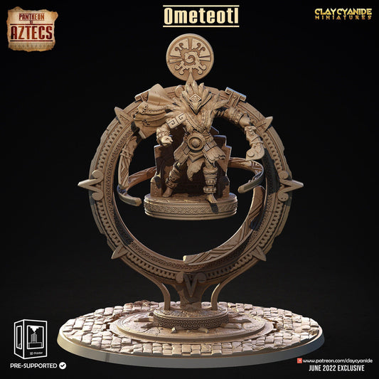 Ometeotl Aztec God Miniature | Divine Presence for DnD | 32mm Scale - Plague Miniatures