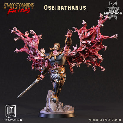 Osbirathanus Demon Miniature | Sinister Muscular Demon with Multi-Armed Wings | 32mm Scale - Plague Miniatures