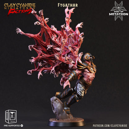 Osbirathanus Metatron Miniature | Sinister Muscular Demon with Multi-Armed Wings | 32mm Scale - Plague Miniatures