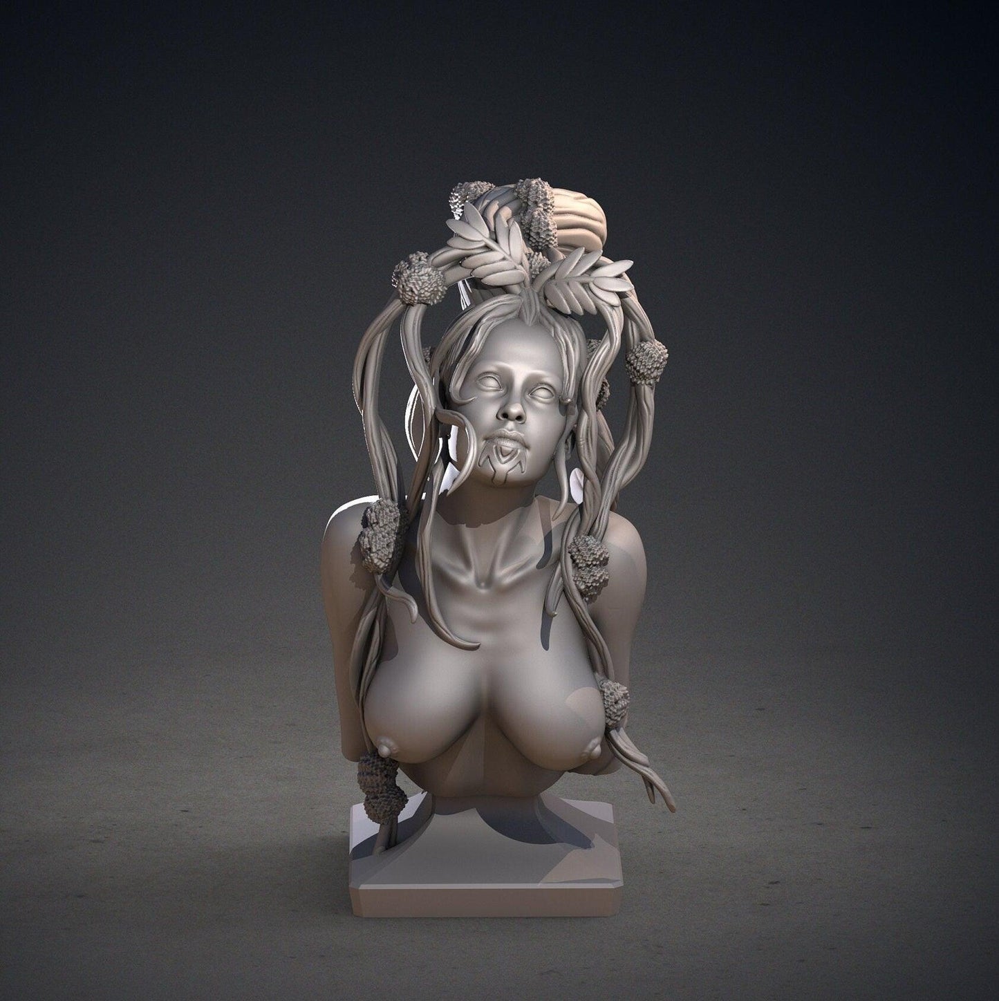 Papatūānuku Bust Resin Statue | Sacred Earth Mother Decor - Plague Miniatures