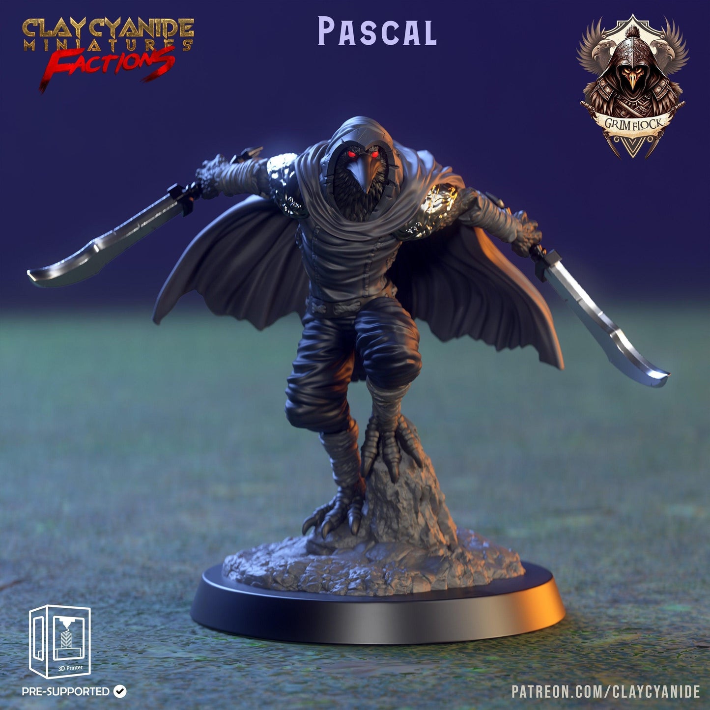 Pascal Kenku Miniature for DnD 5e | Dungeons and Dragons Birdfolk Figurine | 32mm Scale - Plague Miniatures