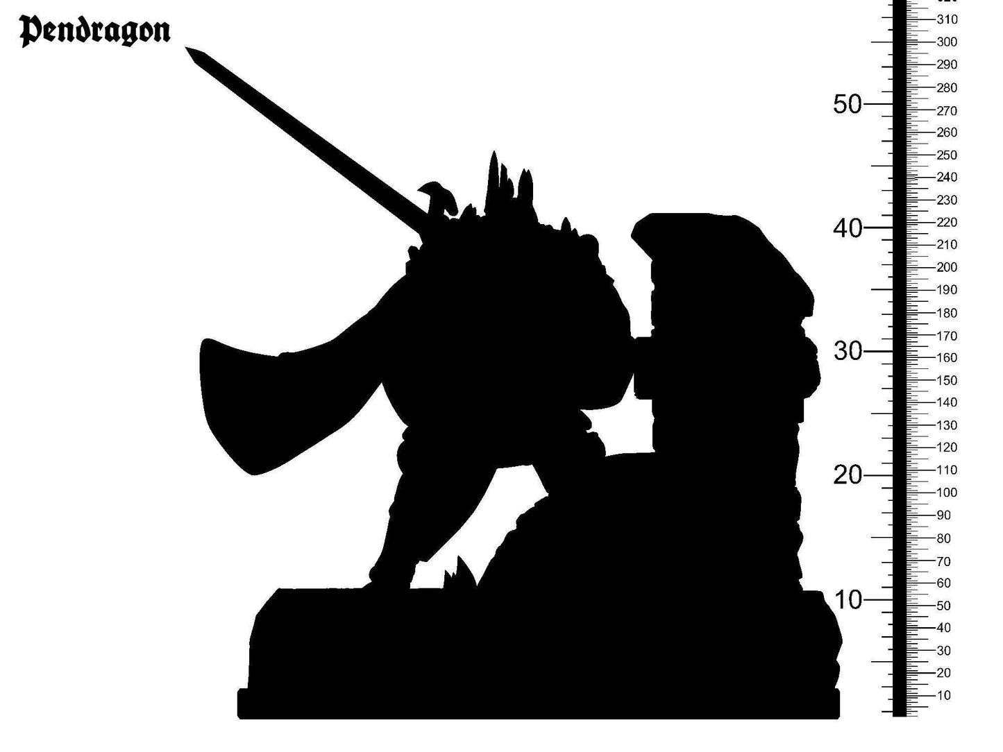 Pendragon Knight Miniature | Legendary Figure from the King Arthur Mythos for Tabletop RPGs | 32mm Scale - Plague Miniatures