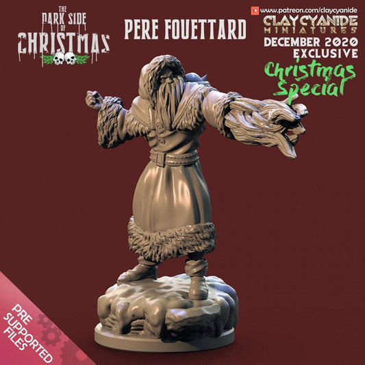 Pere Fouettard Christmas Miniature | Dark Festive Figure for Tabletop Adventure | 32mm Scale - Plague Miniatures shop for DnD Miniatures