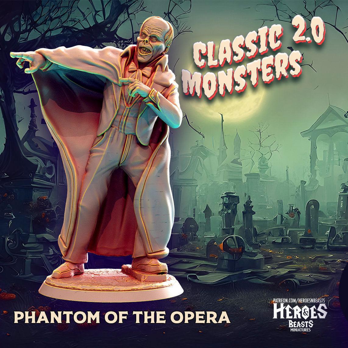 Phantom of the Opera Miniature | Classic Monsters | 32mm 75mm 150mm Bust | DnD Miniature | Dungeons and DragonsDnD 5e Feature Film Theatre - Plague Miniatures