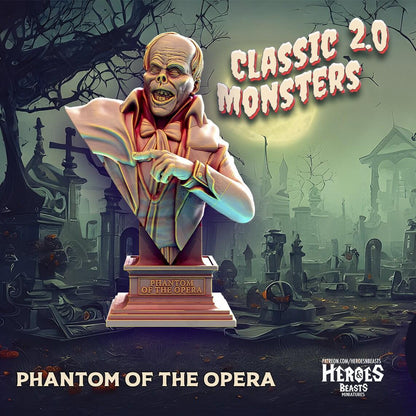 Phantom of the Opera Miniature | Classic Monsters | 32mm 75mm 150mm Bust | DnD Miniature | Dungeons and DragonsDnD 5e Feature Film Theatre - Plague Miniatures