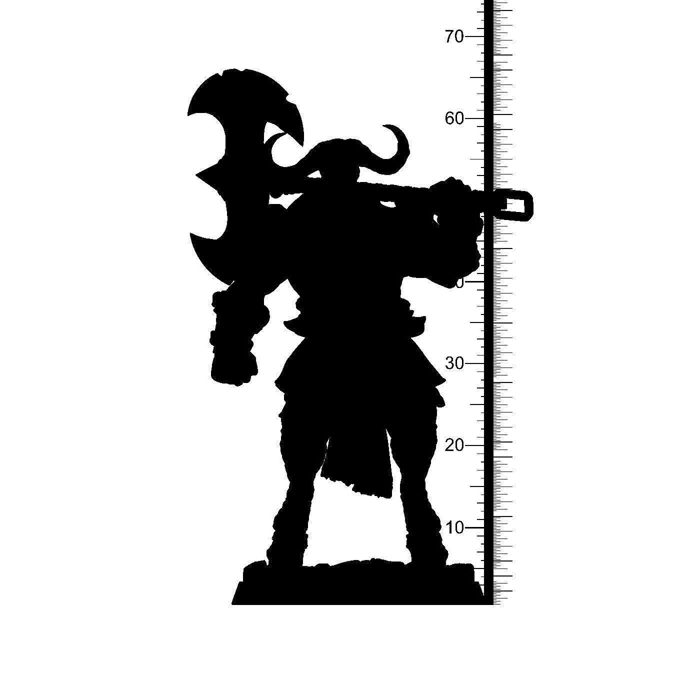 Pishild Minotaur Miniature | Ruthless Bovine Marauder | 32mm Scale - Plague Miniatures