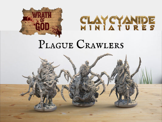 Plague Crawlers Miniature Set | Arachnid Aberrations | 32mm Scale - Plague Miniatures