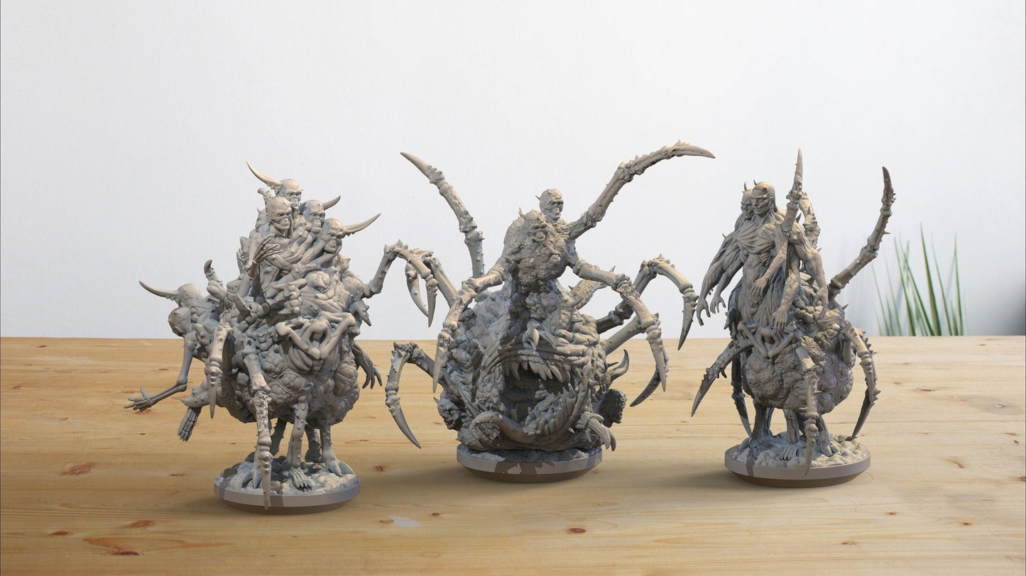 Plague Crawlers Miniature Set | Arachnid Aberrations | 32mm Scale - Plague Miniatures