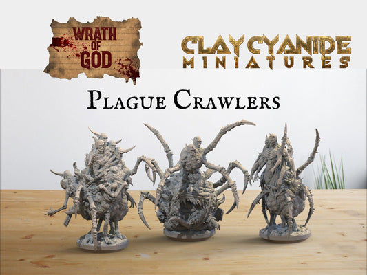 Plague Crawlers miniatures | Clay Cyanide | Wrath of God | 3 Types | Tabletop Gaming | DnD Miniature | Dungeons and Dragons DnD 5e - Plague Miniatures shop for DnD Miniatures