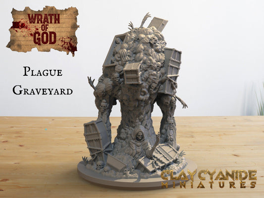 Plague Graveyard Miniature | Clay Cyanide | Wrath of God | Tabletop Gaming | DnD Miniature | Dungeons and Dragons,, DnD terrain - Plague Miniatures shop for DnD Miniatures