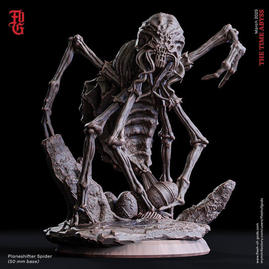 Planeshifter Spider Miniature | Otherworldly Arachnid for DnD Adventures | 50mm Base - Plague Miniatures