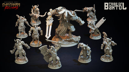 Minotaur Boss miniature Minotaur Army Cowborn Bovine-kin | Tabletop Gaming | DnD Miniature | Dungeons and Dragons - Plague Miniatures shop for DnD Miniatures