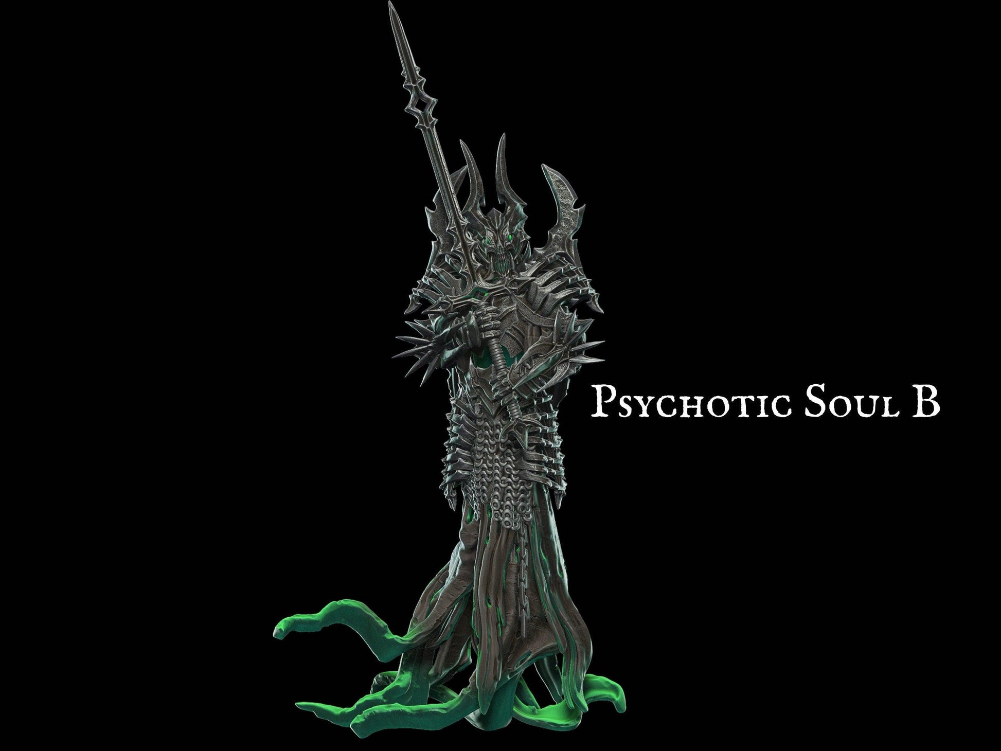 Psychotic Soul Miniature - 3 Poses - 28mm scale Tabletop gaming DnD Miniature Dungeons and Dragons, ttrpg dnd 5e dungeon master gift - Plague Miniatures shop for DnD Miniatures