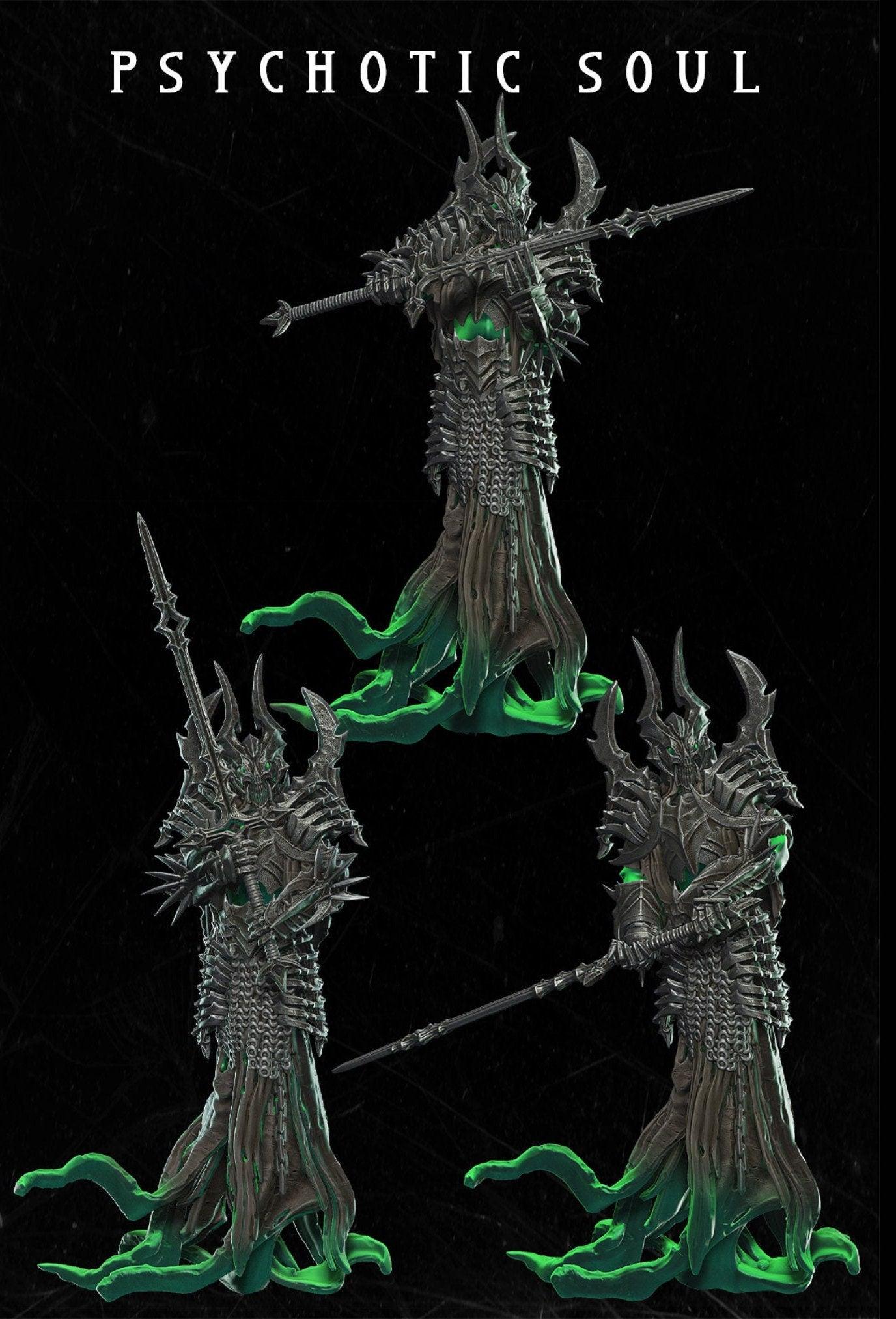 Psychotic Soul Miniature undead miniature - 3 Poses - 28mm scale Tabletop gaming DnD Miniature Dungeons and Dragons dnd 5e - Plague Miniatures